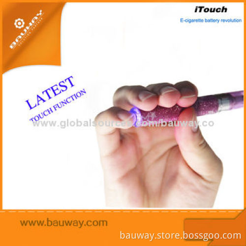Bauway Patent Skin Touch eGo-C Twist New E Cigarette Batteries with 3.7V Voltage, 73*14mm Size